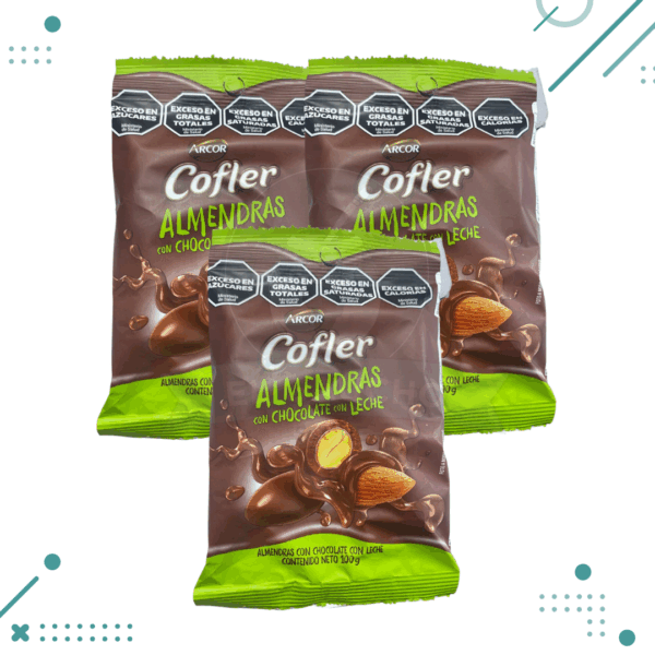 Almendras Con Chocolate Con Leche, Cofler (100gr) (x3un) (300gr)