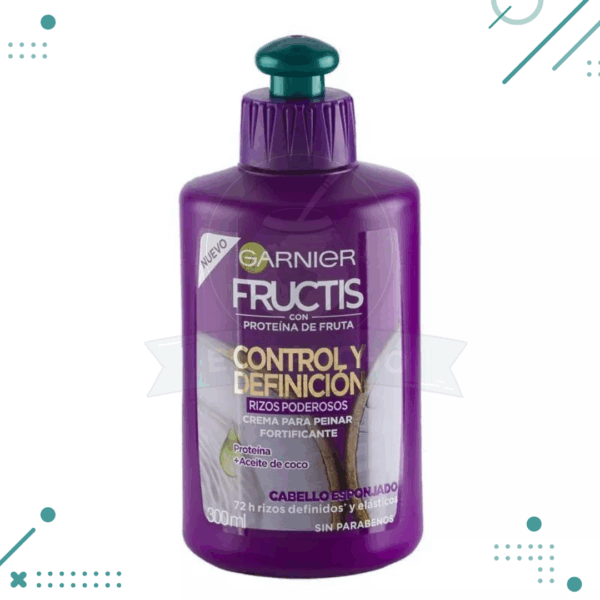 Crema Para Peinar Fructis Garnier Definición Rizos Poderosos X250Ml