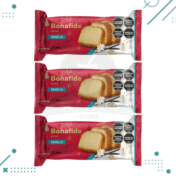 Budin Bonafide Vainilla (200gr) (pack x3un) (600gr)