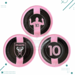 Platos Descartables de Carton Cumpleaños Inter Miami x8un - Imagen 2
