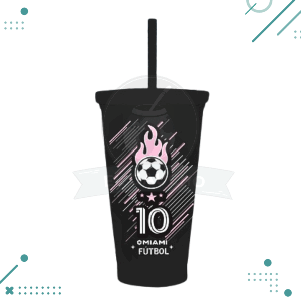 Vaso Miami Futbol Con Sorbete MOD 1