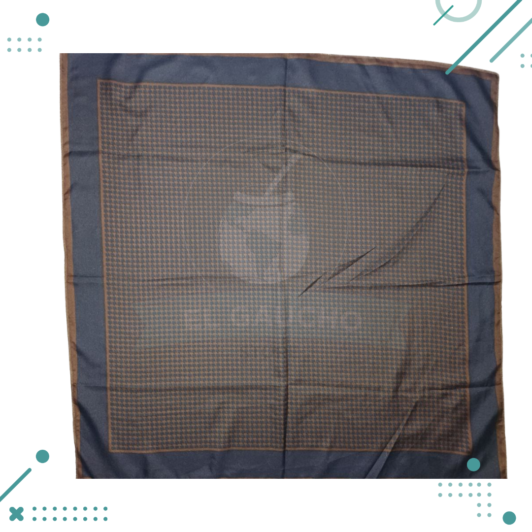 Diseno-sin-titulo-2023-11-29T193451.662.png Pañuelo para el cuello FRATELLO, Azul Y Marrón - Imagen 1