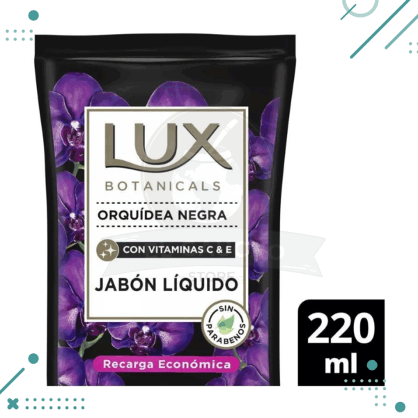 Jabón líquido Lux Orquídea Negra RECARGA 220 ml