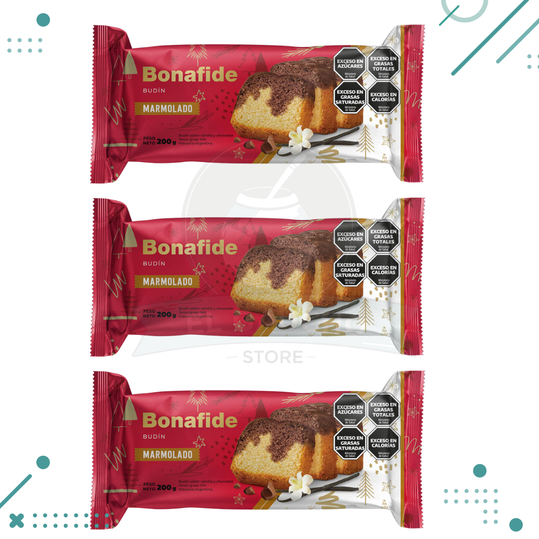 Diseno-sin-titulo-2023-12-11T135337.240.png Budin BONAFIDE MARMOLADO Navidad 200g (3 unid)(600gr) - Imagen 1