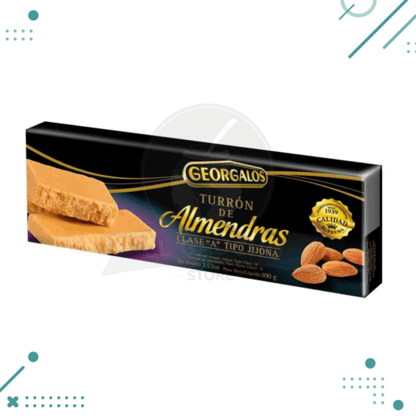 Turron de Almendras GEORGALOS Clase "A" Tipo Alicante (100g)