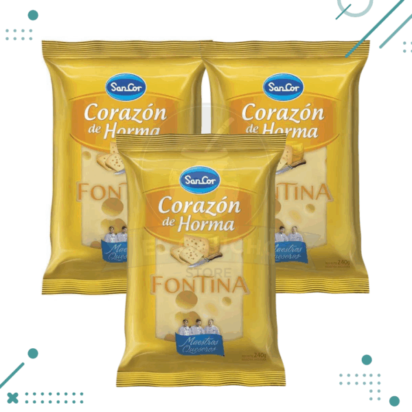 Queso Sancor Corazon de Horma FONTINA (180gr) (3un) (540g)