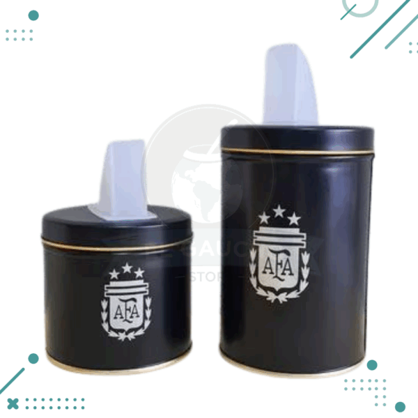 Yerbera + Azucarera Afa 3 Estrellas - Lata Grabado Láser