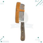 Cuchilla RECTA Mango Madera + Vaina Cuero Artesanal