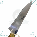 Cuchillo De Asado Artesanal Con Asta Y Madera + Funda Cuero - Imagen 4