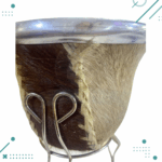 Mate Con Pelo y Pie - Color Marrón - Imagen 2