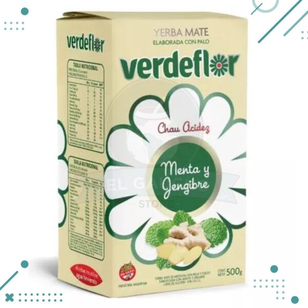 Yerba Mate Verdeflor Menta Y Jengibre 500gr
