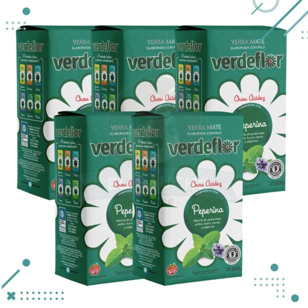 Yerba Mate Verdeflor Peperina 500gr (PACK X5UN) (2.500gr)
