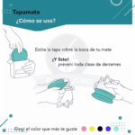 Tapamate - Tapa De Silicona Universal Para Mates (CELESTE) - Imagen 3