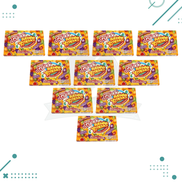 CARAMELOS CONFITADOS - FLYNN ACIDO XTREMO (50gr.) (Por 10u.) (500gr.)