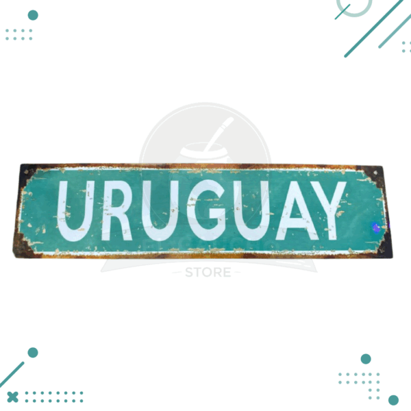 Cartel Chapa URUGUAY 10x 40 cm