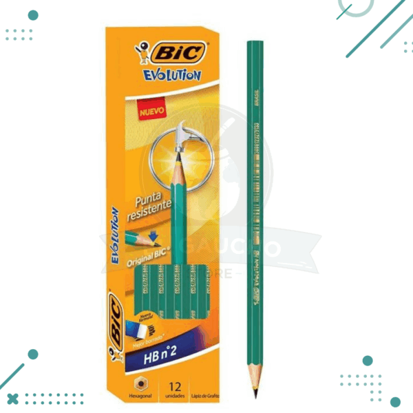 LAPIZ NEGRO BIC EVOLUTION HB N°2 (12un)