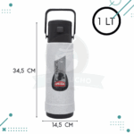 Termo Lumilagro Tapon Bomba De Vidrio 1l - Gris Mármol - Imagen 2