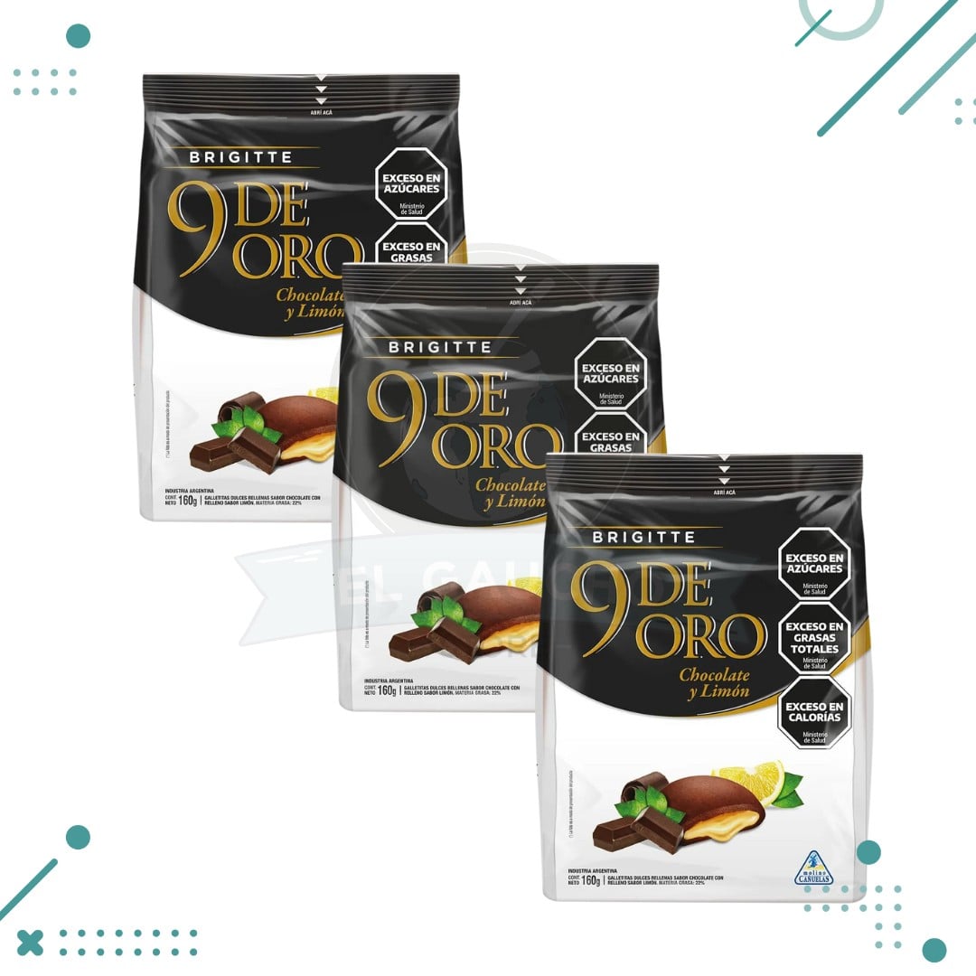 Diseno-sin-titulo-2024-02-20T142909.860.png 9 De Oro Chocolate Rellena Con Limon 120gr (Pack x3u)(360gr) - Imagen 1