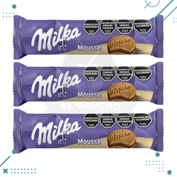 Galletitas Milka Mousse Vainilla (116gr) (pack x3) 348gr