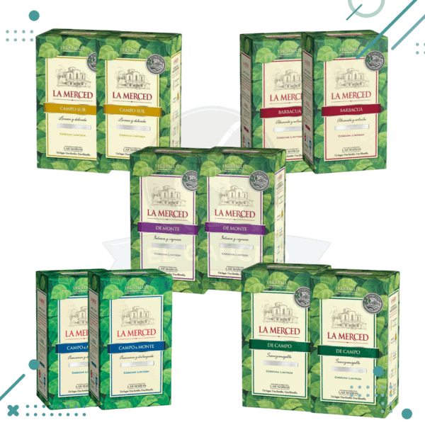 Yerba Mate La Merced 500 gr (Pack x10un) (5kg) De Monte, De Campo, Barbacua, Campo Sur, Campo & Monte