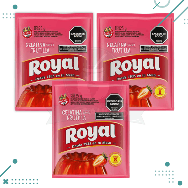 Gelatina Royal Frutilla 25g (3 unidades) (75g)