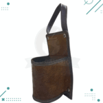 Porta Mate Para Auto De Cuero Con Pelo De Vaca MARRON - Imagen 2