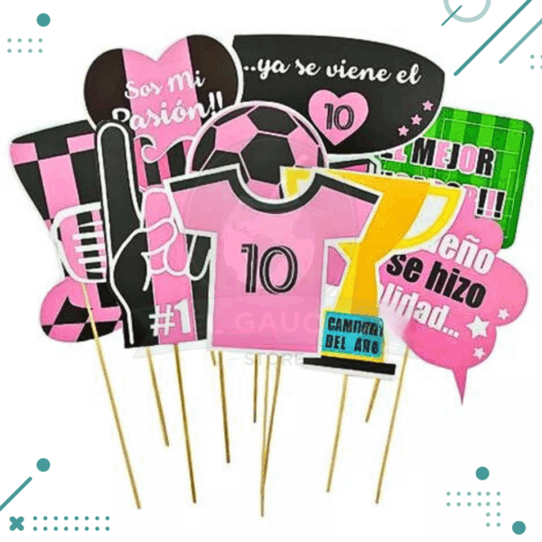 ESCENOGRAFIAS PARA FOTOS Photo Props Carteles y Frases Inter Miami, 12 Unidades