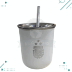 Mate AFA Acero inoxidable 3 estrellas + Bombilla de regalo (BLANCO)