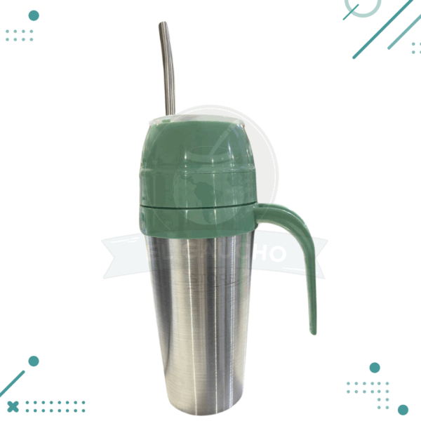 Termo Autocebante Metalico 400cc Verde Oscuro