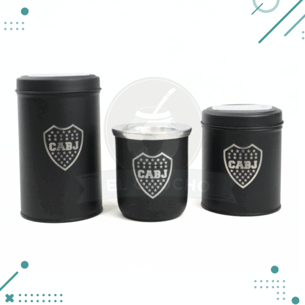 Set de Tres Mate Acero Interior Aluminio – BOCA JUNIORS