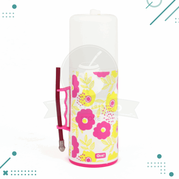 Mate Autocebante con Diseño Flores BLANCO 900ml
