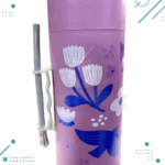 Mate Autocebante con Diseño Flores VIOLETA 900ml - Imagen 2