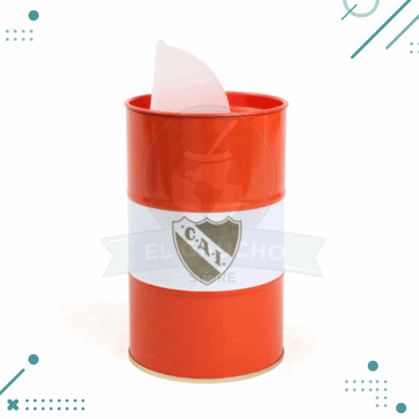 Lata Tambor Grande Grabada 15x9 cm – INDEPENDIENTE
