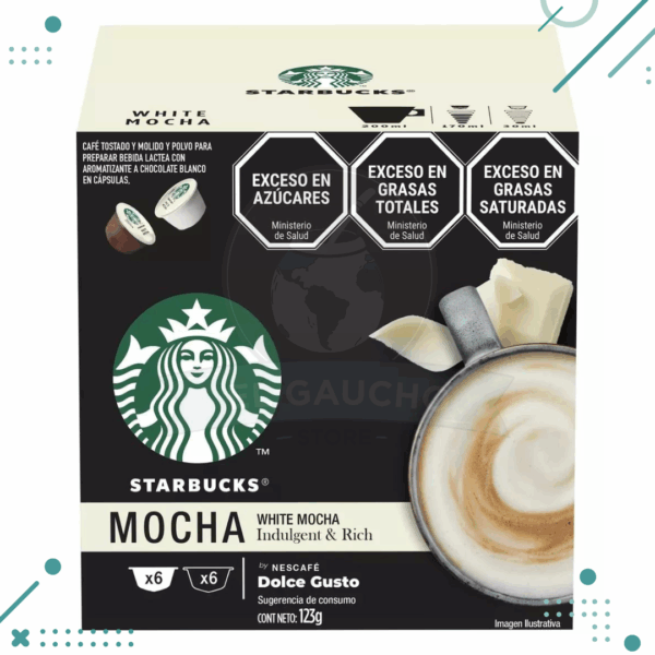 Cápsulas De Café Starbucks Dolce Gusto, Mocha Blanco (Box of 12)