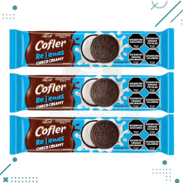 Galletitas Cofler CHOCO CREAMY (85Gr) pack x3 unidades (255gr)
