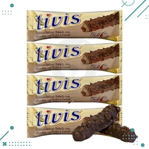 Tivis Cubanitos de Chocolate Rellenos Felfort, 25gr (pack 4 un) (100g)