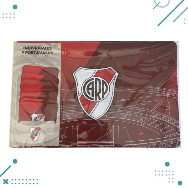 Individuales (6un) + Posa Vasos (6un) River Plate