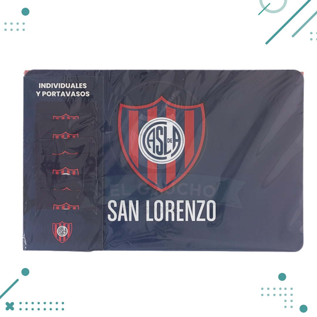 Diseno-sin-titulo-2024-05-31T155514.184.png Individuales (6un) + Posa Vasos (6un) San Lorenzo - Imagen 1