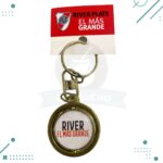 Llavero Giratorio River Plate DORADO - Imagen 3