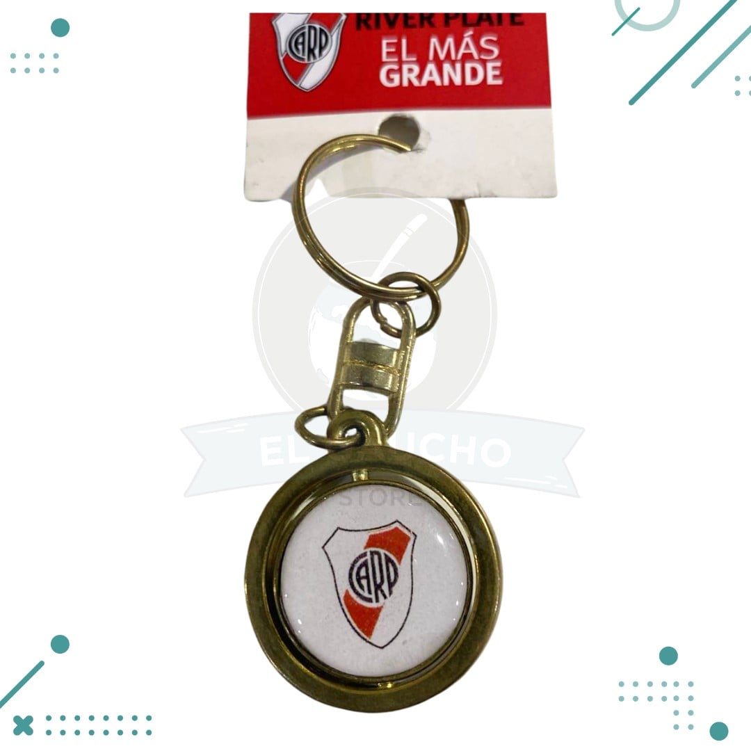 Diseno-sin-titulo-2024-07-04T095325.688.png Llavero Giratorio River Plate DORADO - Imagen 1