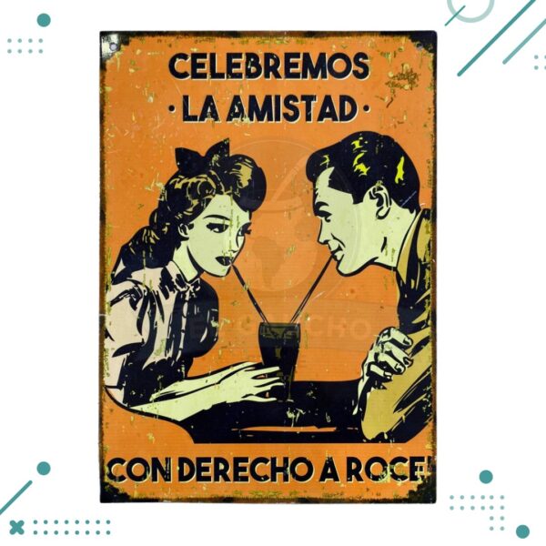 Cartel Chapa "Celebremos la Amistad" (20x28cm)