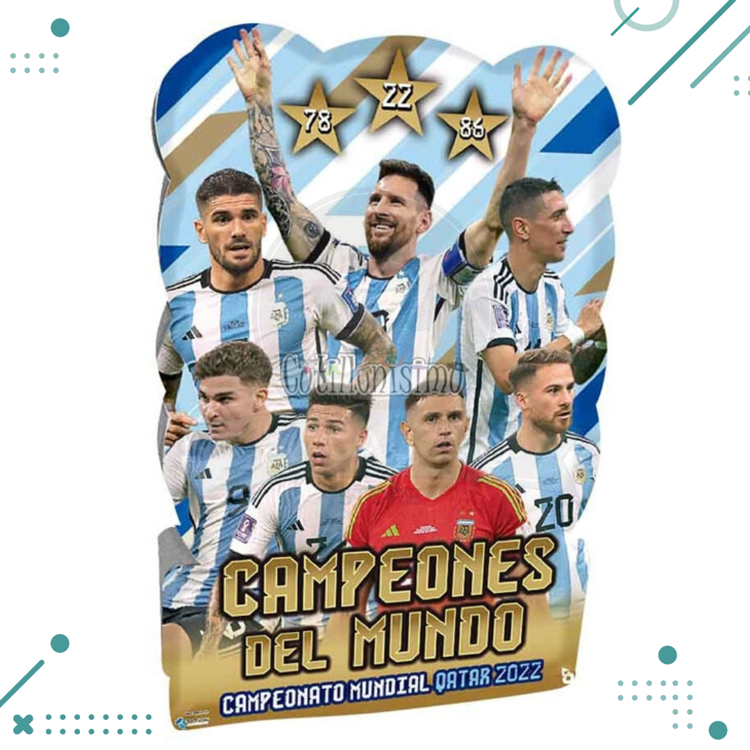 Diseno-sin-titulo-2024-07-26T181227.579.png Piñata Carton Argentina "Campeones del Mundo" 45x29x7,5cm Aprox - Imagen 1
