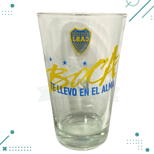 VASO CONICO TANGO 400CC BOCA JUNIORS, TE LLEVO EN EL ALMA