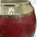 Mate Torpedo Calabaza Virola Alpaca Cincelada - Color Marron - Imagen 2