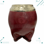 Mate Torpedo Calabaza Virola Alpaca Cincelada - Color Marron