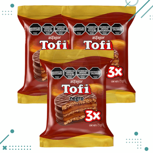 Tofi Alfajor TRIPLE Negro (73gr)(Pack de 3u)(219gr)