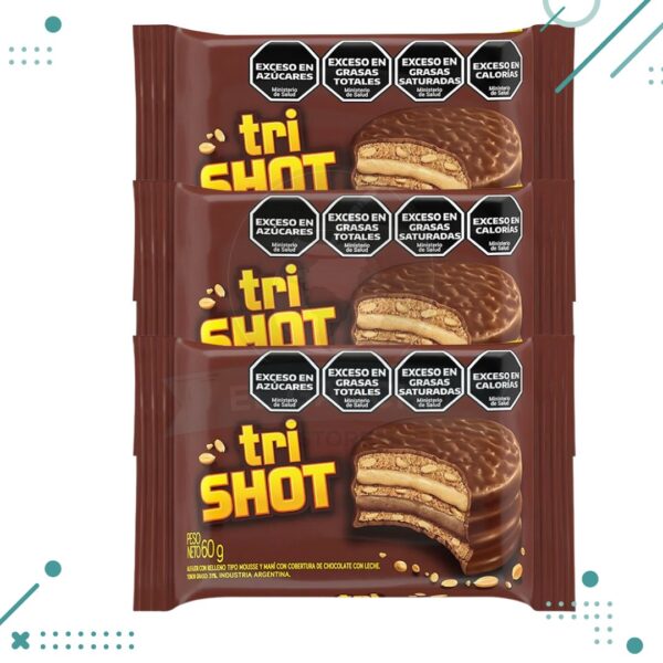 Alfajor triple SHOT Chocolate 60 Gr (pack x3un)(180gr)