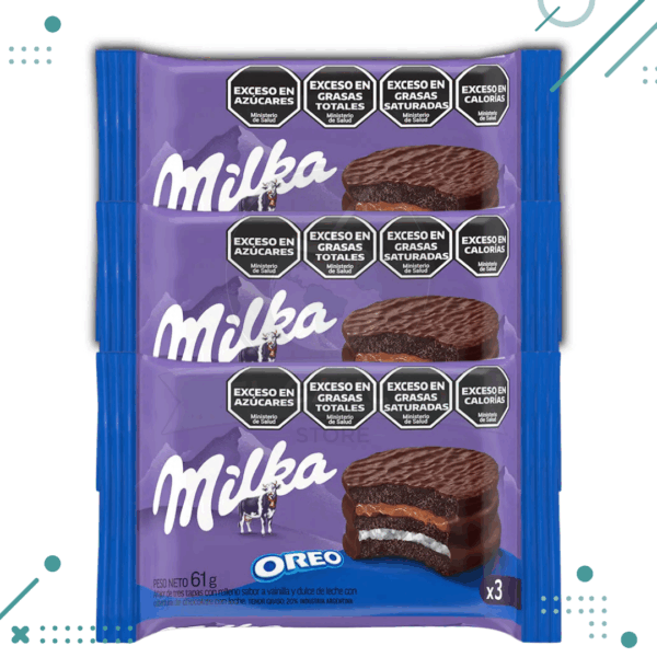 Alfajor Milka Torta Oreo, con Baño de Chocolate (61gr)(Pack de 3u)(183gr)