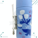 Mate Autocebante con Diseño Flores AZUL 900ml - Imagen 3