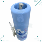 Mate Autocebante con Diseño Flores AZUL 900ml - Imagen 2